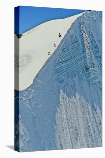 Climbers on Pequena Alpamaya in the Cordillera Real, Bolivia-Daniel Gambino-Stretched Canvas