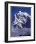 Climbers on Ridge in Dodh Koshir River Valley Photograph Himalayan Peak of Everest Range-Mark Hannaford-Framed Photographic Print