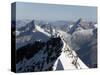 Climbers on the Lyskamm Peak in the Monte Rosa Massif, Italian Alps, Piedmont, Italy, Europe-Angelo Cavalli-Stretched Canvas