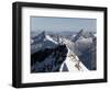 Climbers on the Lyskamm Peak in the Monte Rosa Massif, Italian Alps, Piedmont, Italy, Europe-Angelo Cavalli-Framed Photographic Print