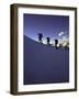 Climbers Silhouetted in Morning Sun, New Zealand-Michael Brown-Framed Photographic Print