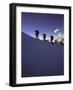 Climbers Silhouetted in Morning Sun, New Zealand-Michael Brown-Framed Photographic Print