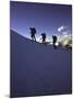 Climbers Silhouetted in Morning Sun, New Zealand-Michael Brown-Mounted Photographic Print