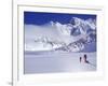 Climbers Ski Up the Kahiltna Glacier Towards Mount Mckinley-John Warburton-lee-Framed Photographic Print