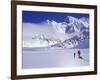 Climbers Ski Up the Kahiltna Glacier Towards Mount Mckinley-John Warburton-lee-Framed Photographic Print