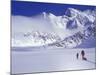 Climbers Ski Up the Kahiltna Glacier Towards Mount Mckinley-John Warburton-lee-Mounted Photographic Print