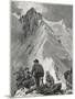 Climbing, Alps, Nadelhorn-Ernst Platz-Mounted Art Print