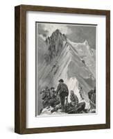 Climbing, Alps, Nadelhorn-Ernst Platz-Framed Art Print