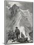 Climbing, Alps, Nadelhorn-Ernst Platz-Mounted Art Print