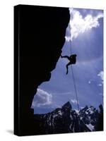 Climbing Baxter Pinnacle, Grand Teton National Park, Wyoming, USA-Howie Garber-Stretched Canvas