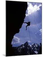 Climbing Baxter Pinnacle, Grand Teton National Park, Wyoming, USA-Howie Garber-Mounted Photographic Print