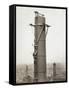 Climbing Factory Chimney-null-Framed Stretched Canvas