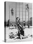 Climbing Frames on the Beach and a Family on Holiday in Warnemunde, Germany in 1936-Robert Hunt-Stretched Canvas