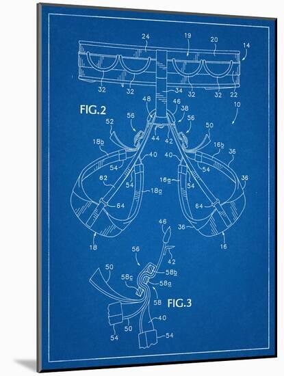 Climbing Harness Patent-null-Mounted Art Print