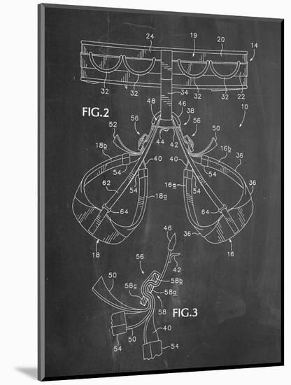 Climbing Harness Patent-null-Mounted Art Print