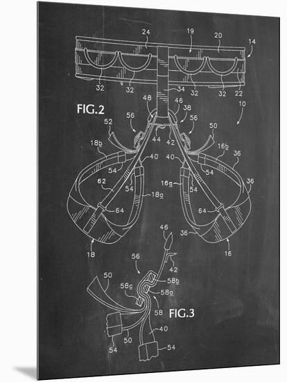 Climbing Harness Patent-null-Mounted Art Print