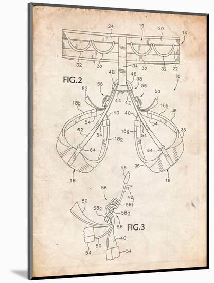 Climbing Harness Patent-Cole Borders-Mounted Art Print