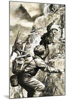 Climbing in the Peak District-Bill Lacey-Mounted Giclee Print