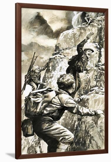 Climbing in the Peak District-Bill Lacey-Framed Giclee Print