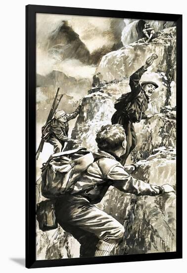 Climbing in the Peak District-Bill Lacey-Framed Giclee Print
