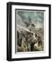 Climbing in the Swiss Alps-null-Framed Art Print