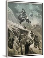 Climbing in the Swiss Alps-null-Mounted Art Print
