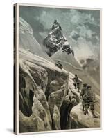 Climbing in the Swiss Alps-null-Stretched Canvas