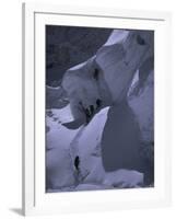 Climbing Khumbu Ice Fall, Nepal-Michael Brown-Framed Photographic Print