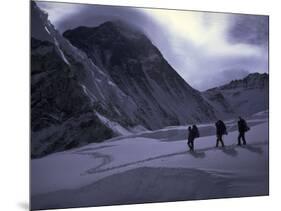 Climbing Lhotse, Everest in Nepal-Michael Brown-Mounted Premium Photographic Print