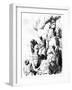 Climbing of the Pyramid, Egypt, 1880-BH Fiedlen-Framed Giclee Print