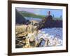 Climbing on the Rocks, St Ives-Andrew Macara-Framed Giclee Print