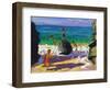 Climbing Rocks, Porthmeor Beach, St Ives, 2013-Andrew Macara-Framed Giclee Print