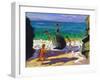 Climbing Rocks, Porthmeor Beach, St Ives, 2013-Andrew Macara-Framed Giclee Print