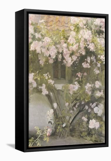 Climbing Roses, 1912-Michael Peter Ancher-Framed Stretched Canvas