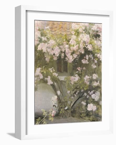 Climbing Roses, 1912-Michael Peter Ancher-Framed Giclee Print