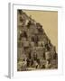 Climbing the Great Pyramid of Giza, 19th Century-Science Source-Framed Giclee Print