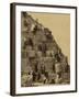 Climbing the Great Pyramid of Giza, 19th Century-Science Source-Framed Giclee Print