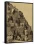 Climbing the Great Pyramid of Giza, 19th Century-Science Source-Framed Stretched Canvas