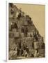 Climbing the Great Pyramid of Giza, 19th Century-Science Source-Framed Giclee Print