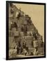 Climbing the Great Pyramid of Giza, 19th Century-Science Source-Framed Giclee Print