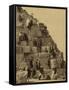 Climbing the Great Pyramid of Giza, 19th Century-Science Source-Framed Stretched Canvas