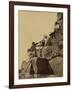 Climbing the Great Pyramid of Giza, 19th Century-Science Source-Framed Giclee Print