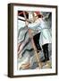 Climbing the Ladder In Harms Way-Julia Letheld Hahn-Framed Art Print