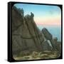 Climbing the Logan Rock, Near Treen, Cornwall, Late 19th or Early 20th Century-null-Framed Stretched Canvas