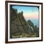 Climbing the Logan Rock, Near Treen, Cornwall, Late 19th or Early 20th Century-null-Framed Giclee Print