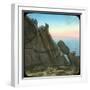 Climbing the Logan Rock, Near Treen, Cornwall, Late 19th or Early 20th Century-null-Framed Giclee Print