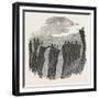 Climbing the Mont Blanc: the Party Crossing the Glacier Des Bossons-null-Framed Giclee Print