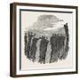 Climbing the Mont Blanc: the Party Crossing the Glacier Des Bossons-null-Framed Giclee Print