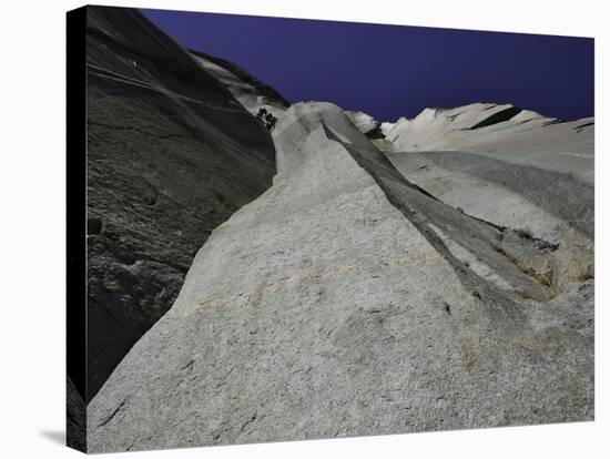 Climbing the Muir Wall at El Capitan, Yosemite National Park-Michael Brown-Stretched Canvas