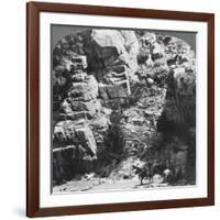 Climbing the Steep Zig-Zag Trail at the Eastern End of Yosemite Valley, California, USA, 1902-Underwood & Underwood-Framed Giclee Print